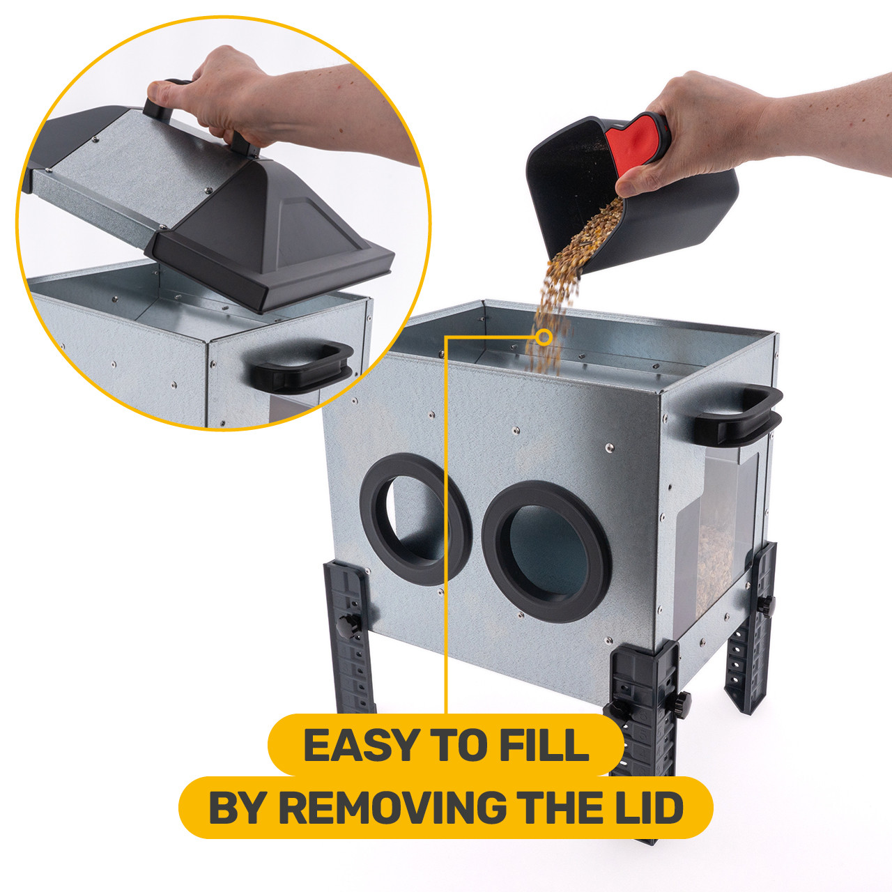 Robust voerbak 12 KG Gaten afbeelding 8