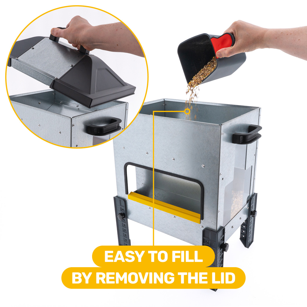 Robust voerbak 12 KG Open afbeelding 8